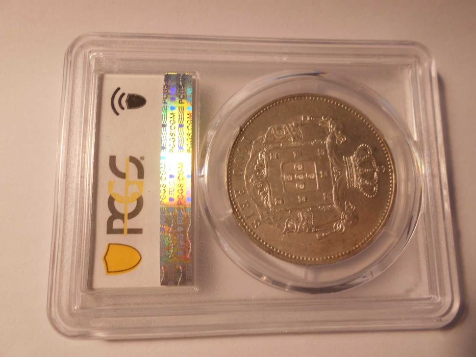 Moeda de Prata certificada. D. Carlos I - 1,000 Reis.