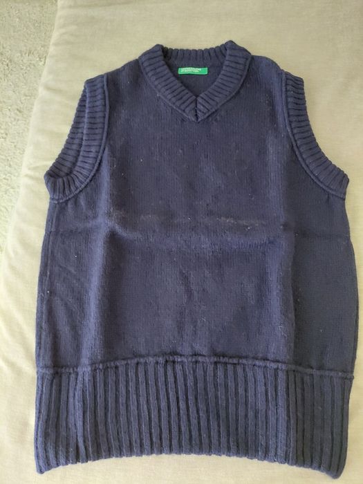 Pullover azul de lã