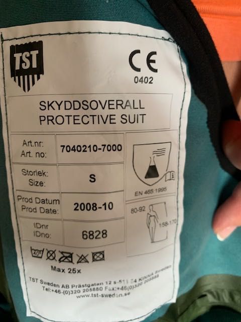 Kombinezon ochronny przed amoniakiem chemiczny TST