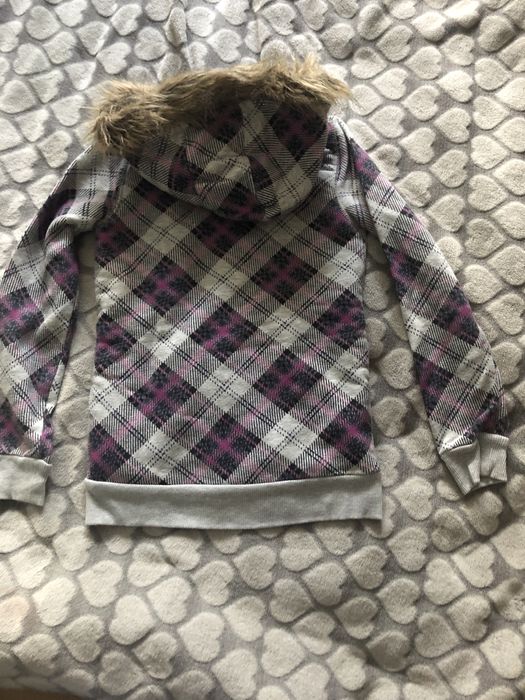 Bluza dla dziewczynki yd w kratke mis futerko