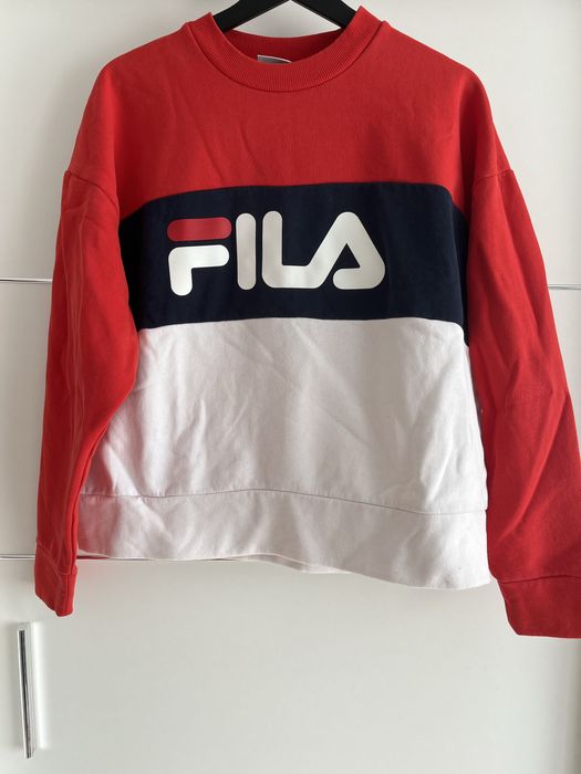 Bluza fila rozmiar M bialo czerwono granatowa