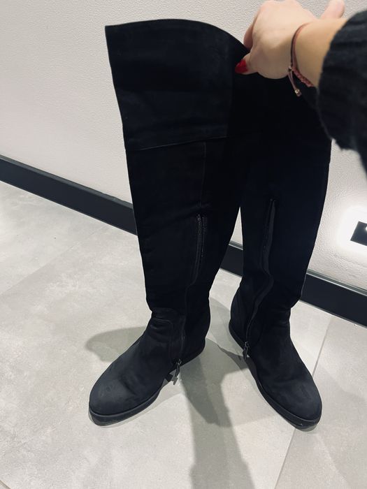 Muszkieterki Kazar skóra zamsz