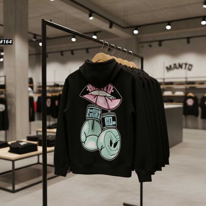 С М Л ХЛ // Худи черное MANTO Stomp // Разные Принты // МАНТО Стомп