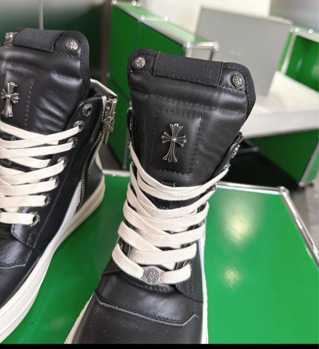 Кросівки RIck owens geobasket x chrome hearts