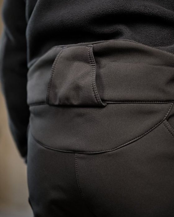 Тактичні якісні зимові штани софтшел DRAFT висока талія чорні