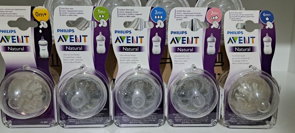 Нові змінні соски Avent для пляшечок серії Natural. Нові
