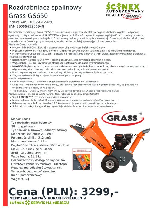 Rozdrabniacz spalinowy Grass