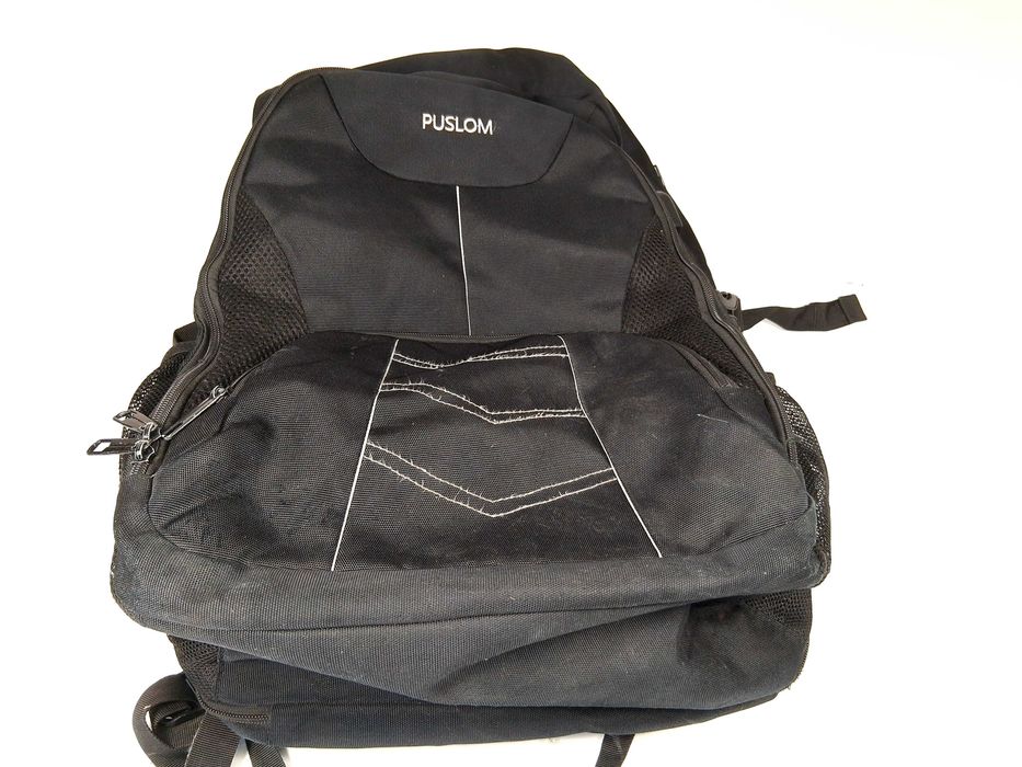 W193 Czarny Plecak Miejski Puslom 40x50 cm Solidny Plecak Na Laptopa Szkoła Podróż Sport Pojemny Wielofunkcyjny Z Portem USB Oraz Odblaskami