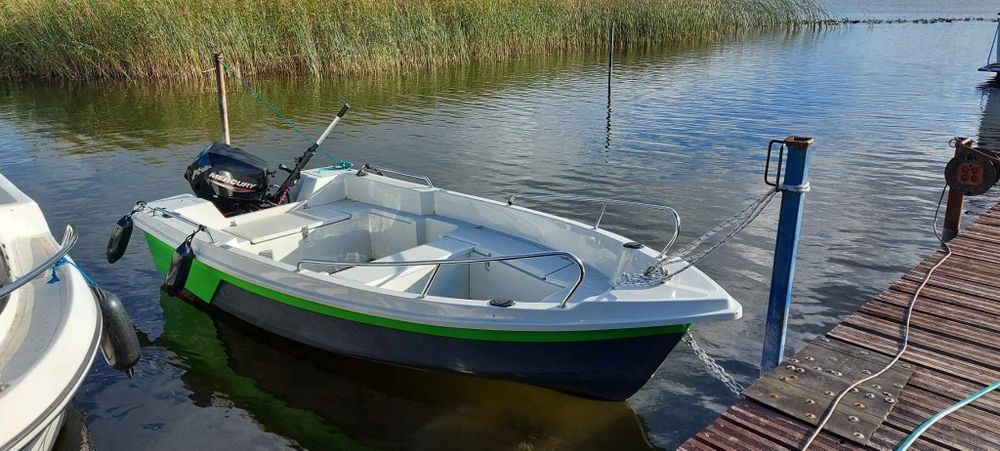 Łódź wędkarska Necko 390 PRS wraz z silnikiem zaburtowym Mercury F15