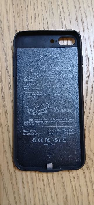 Capa iphone 8plus com power bank  incorpora