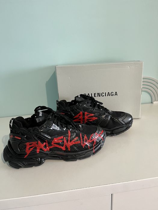 Balenciaga Runner Graffiti Black Red