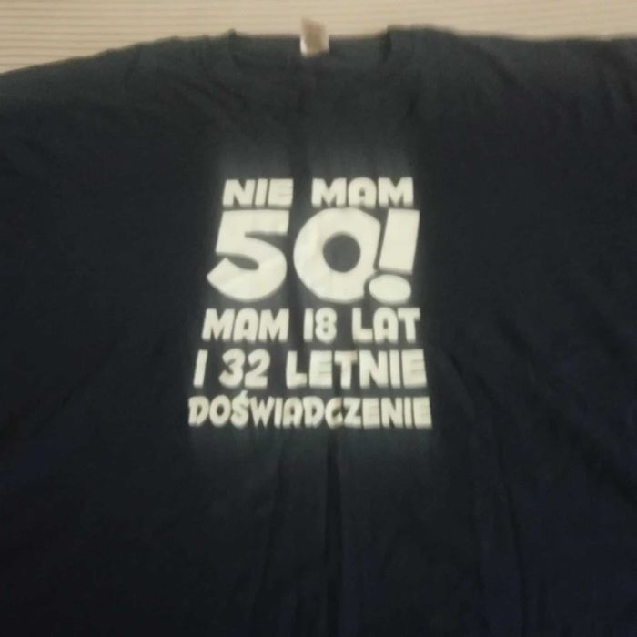 T-shit męski duży na 50 urodziny Nieużywany nowy