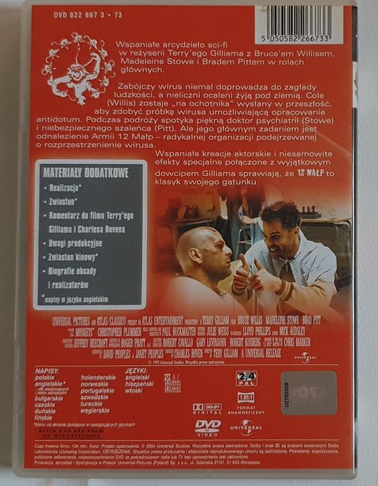 "12 Małp" DVD wydanie pełne napisy PL