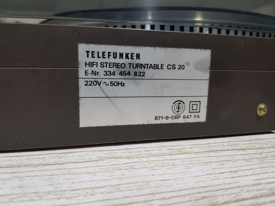 Віниловий програвач TELEFUNKEN CS 20, Ortofon ! 33/45 б/у з Німеччини
