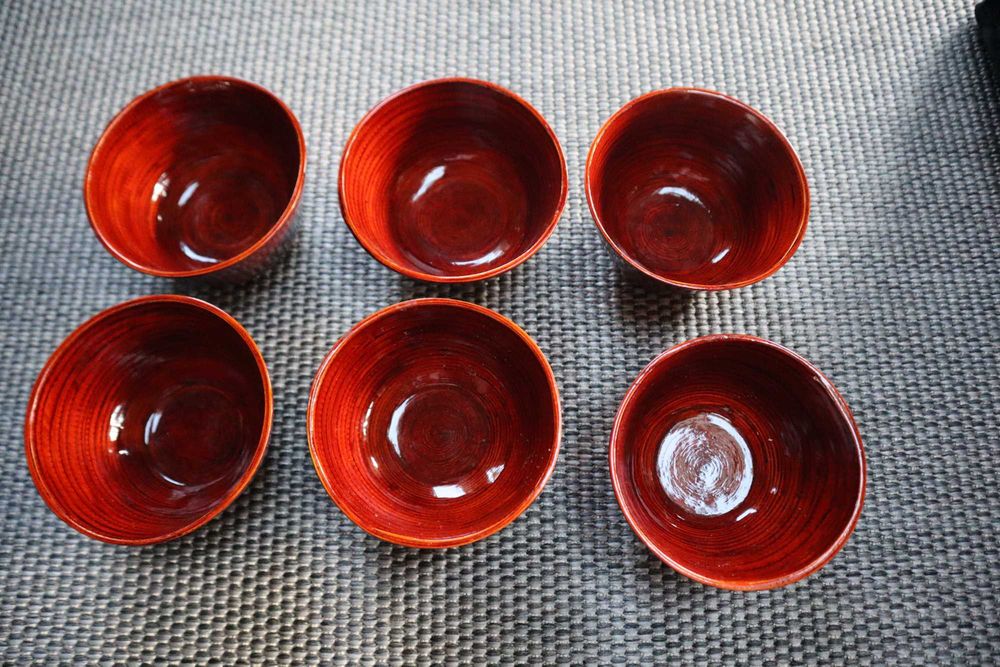 Drewniana  Czerwona Miska Marumi JAPONIA  B081435
