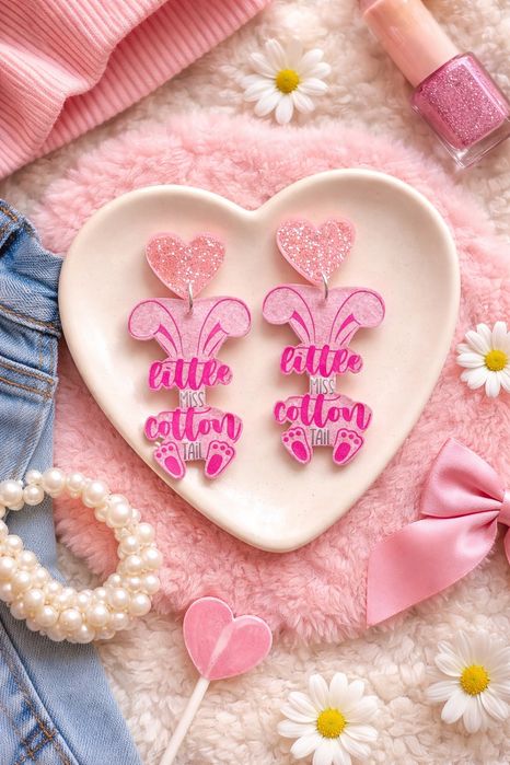 Brincos compridos | Miss Tail "Little Cotton" | pendentes | leves