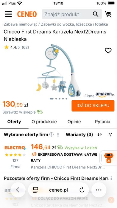 Chicco First Dreams Next2Dreams - karuzela do łóżeczka