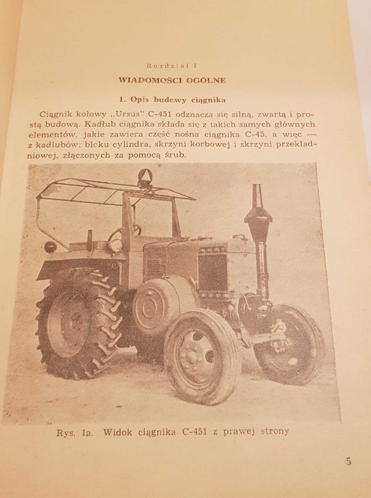 Ursus C-451 Instrukcja obsługi ciągnika z 1959 roku