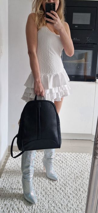 Plecak gruba skora eko czarny