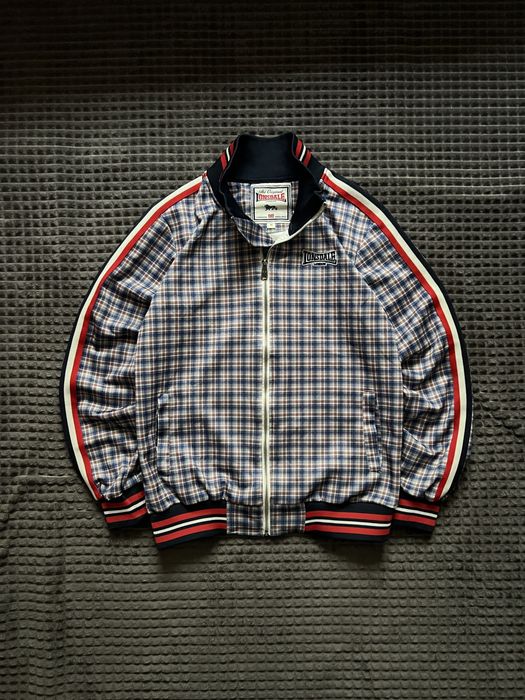 LONSDALE (M) London The Gentlemen Track Jacket чоловіча олімпійка легка вітровка кофта в клітинку
