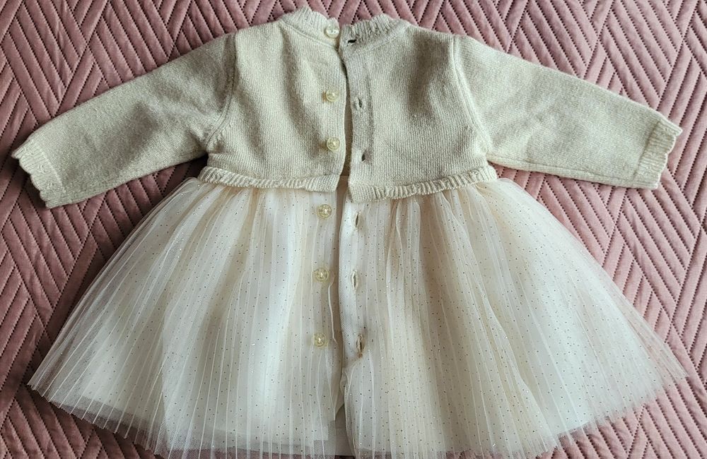 Elegancka sukienka dla dziewczynki r.60 Mayoral na chrzest/imprezę