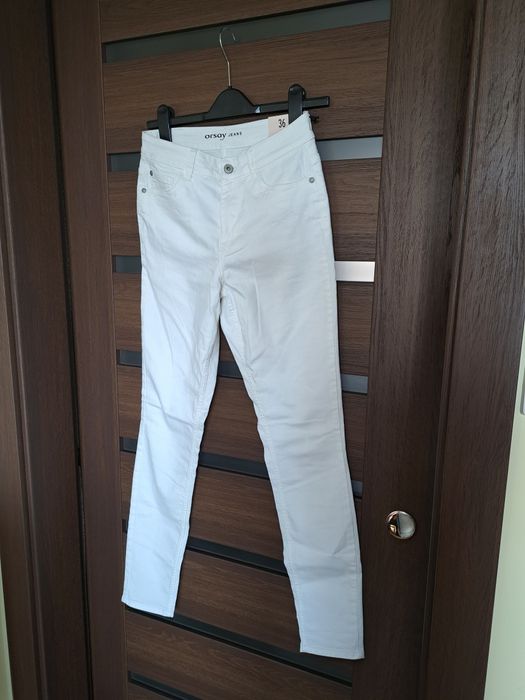 Spodnie damskie jeansowe białe Orsay r. 36 nowe