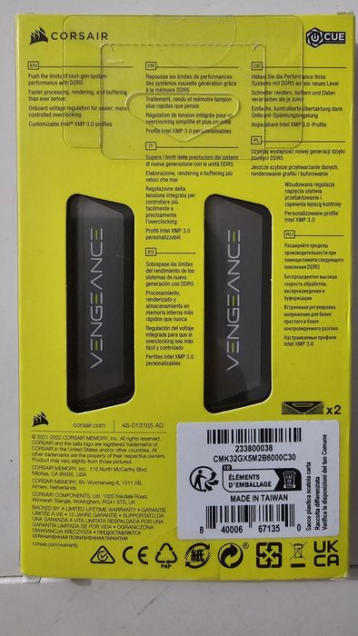 Corsair Vengeance DDR5 6000MHZ (2x16GB) CL30