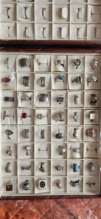 Pierścionki kolczyki bransoletki SREBRO rękodzieło okazja