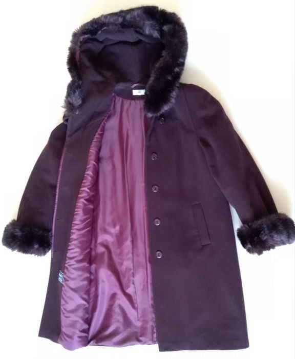 Płaszcz zimowy kaszmir i wełna Cavaricci Bellandi (duże L), jak nowy