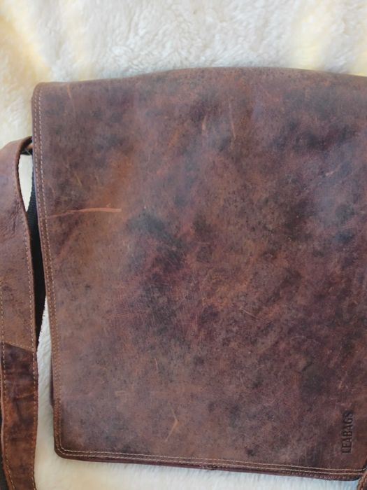 LeaBags meska teczka/torba 100%real leather,