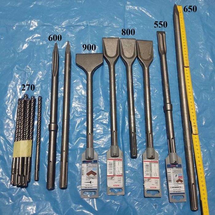 Бури, лопатки для бетону