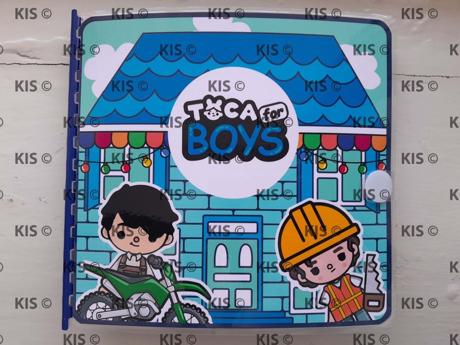 Тока бока для хлопців, альбом гра на липучках ,Toca Boca for boys