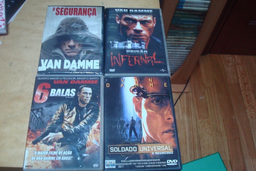 lote de 17 filmes van damme ,replica,cyborg