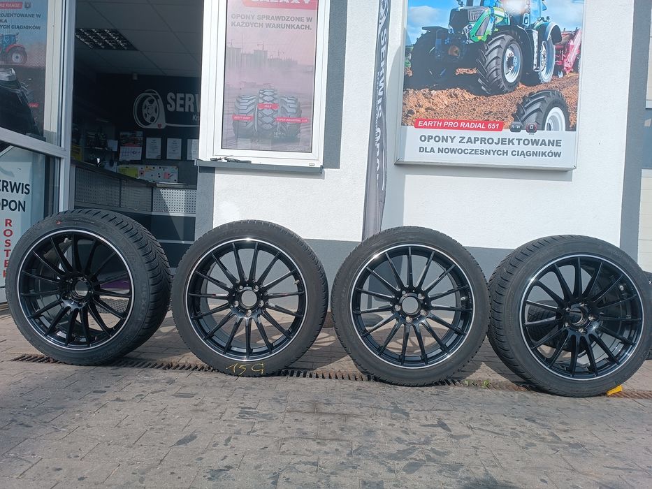 Koła na felgach aluminiowych 5x112 ET48 18" opony 225/45R18 Mercedes