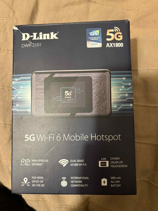 D-Link DWR-2101 5G Wi-Fi 6 Mobile Hotspot AX1800