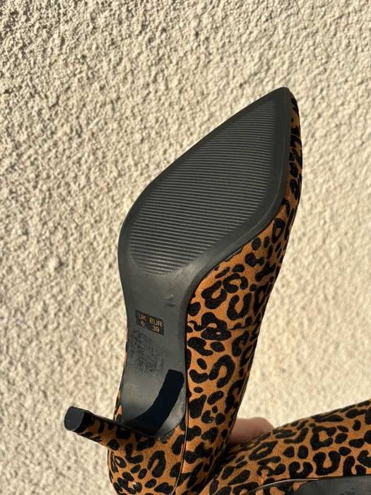 Czółenka damskie na obcasie Leopard Cheetah Stiletto