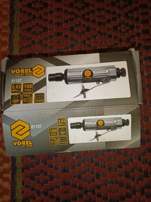 Пряма пневматична шліфувальна машина Vorel 81107.