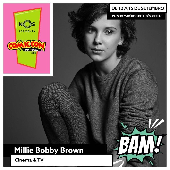Foto millie brow comic con (strange things)