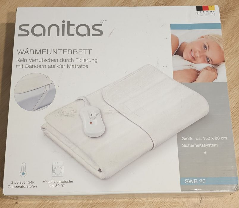 MATA elektryczna Sanitas SWB 20 150 x 80 cm biała mata grzewcza ko