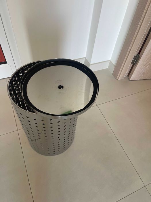 Cesta de Roupa Série Basket Inox/brilhante