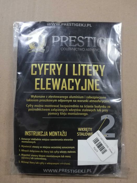 Cyfra na dom numer 4 elewacje metalowa mosiądz aluminium nowa