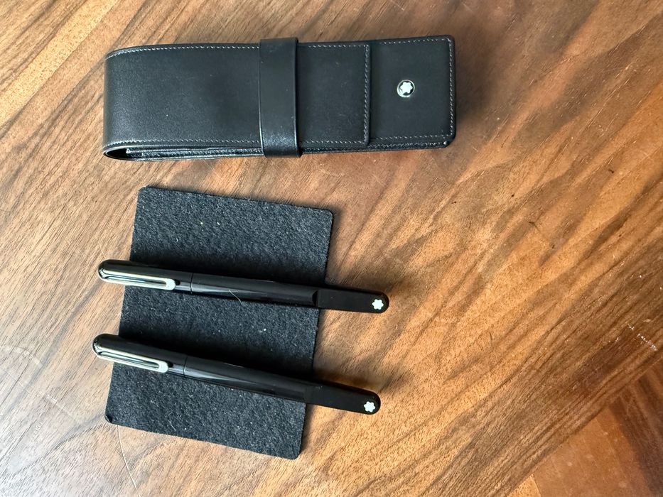 Montblanc estojo em pele + 2 canetas Bohème Rollerball