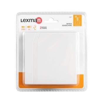 LEXMAN 2-Tone Doorbell, 230 V, White Color – New