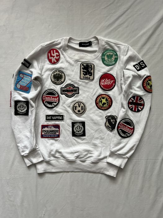 Свитшот DSQUARED2 Multi-Badge Patchwork