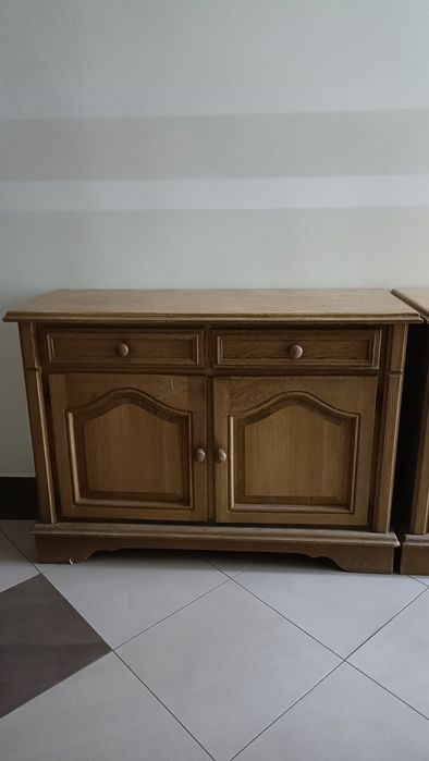 Drewniana komoda ( 2 sztuki ) vintage prl