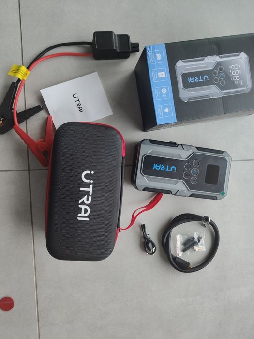 Mocne Urządzenie rozruchowe + Kompresor Utrai JS-9 NOWE