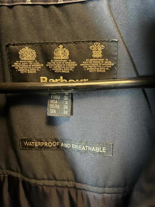 Barbour Epler Waterproof Breathable Hooded Jacket 36 roz S