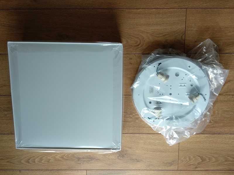 2 x lampa plafon kwadratowy biała i czarna