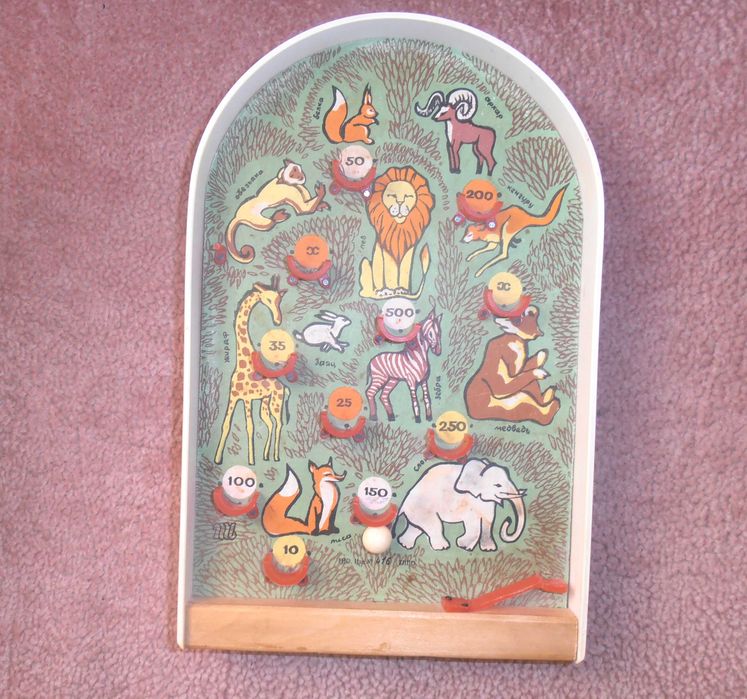 Раритетна настільна двостороння гра Закинь шарик