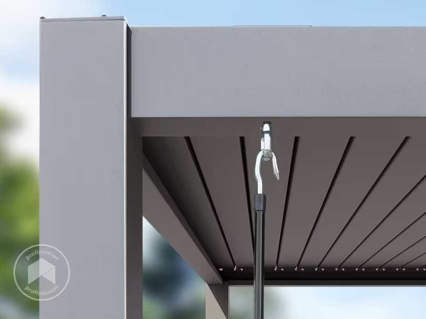 Profinamiot, 3x3m Pergola Deluxe, lamelowa, szaroperłowy